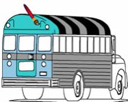 Buszos játékok színező online