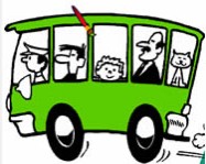 Buszos játékok színező 3 buszos játékok